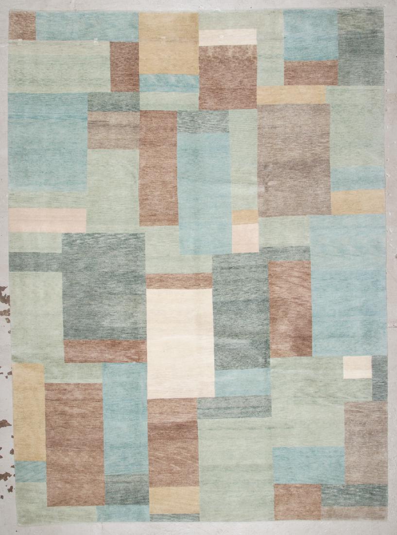 Modern Tibetan Wool & Silk Rug: 9' x 12'3'': Modern Tibetan Wool & Silk Rug, Nepal: 9' x 12'3'' (274 x 373 cm). The Great Cyber Monday No Reserve Rug Auction! No Hidden or Confidential Reserves. Bids Accepted at the Online START PRICE.
