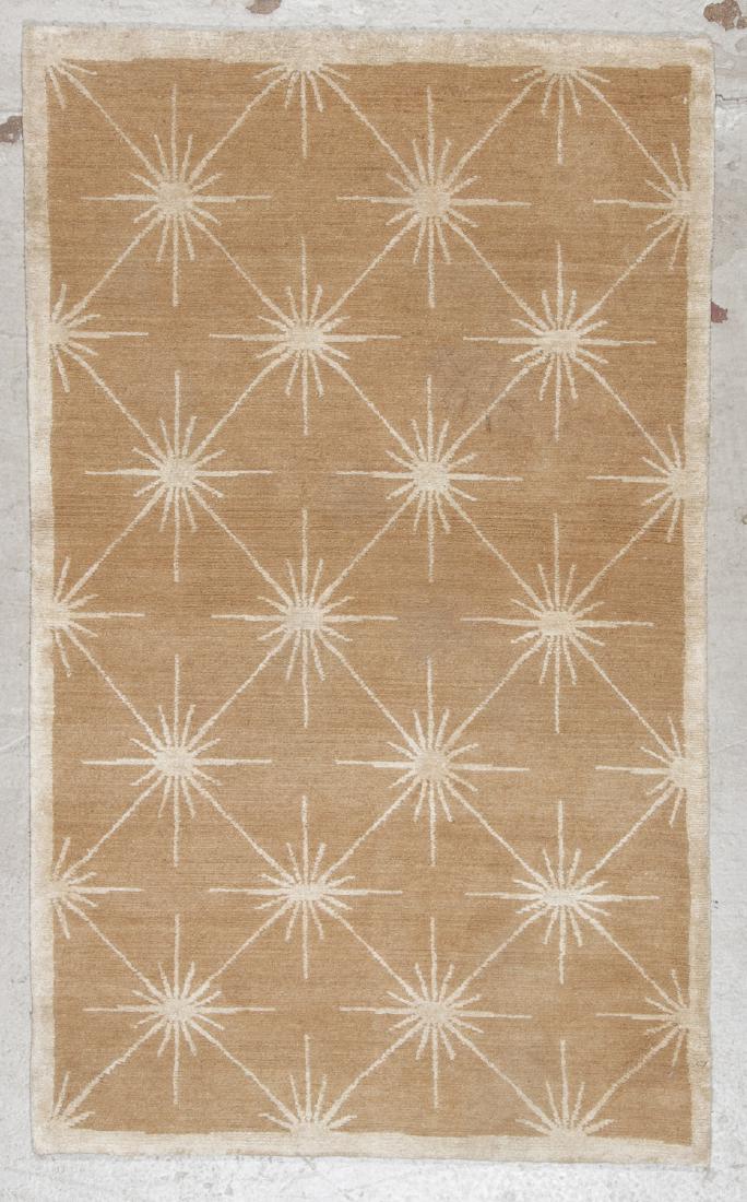 Modern Tibetan Wool & Silk Rug: 3' x 5': Modern Tibetan Wool & Silk Rug, Nepal: 3' x 5' (91 x 152 cm). The Great Cyber Monday No Reserve Rug Auction! No Hidden or Confidential Reserves. Bids Accepted at the Online START PRICE.