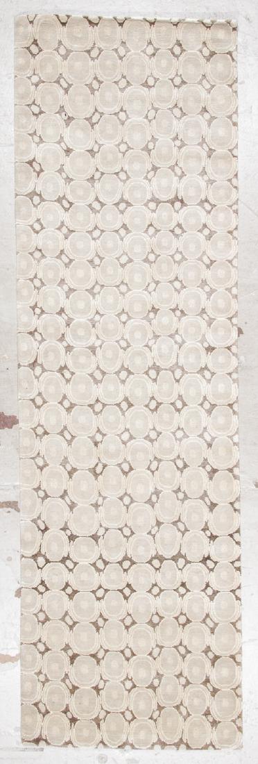 Modern Tibetan Wool & Silk Rug: 3' x 9'11'': Modern Tibetan Wool & Silk Rug, Nepal: 3' x 9'11'' (91 x 302 cm). The Great Cyber Monday No Reserve Rug Auction! No Hidden or Confidential Reserves. Bids Accepted at the Online START PRICE.