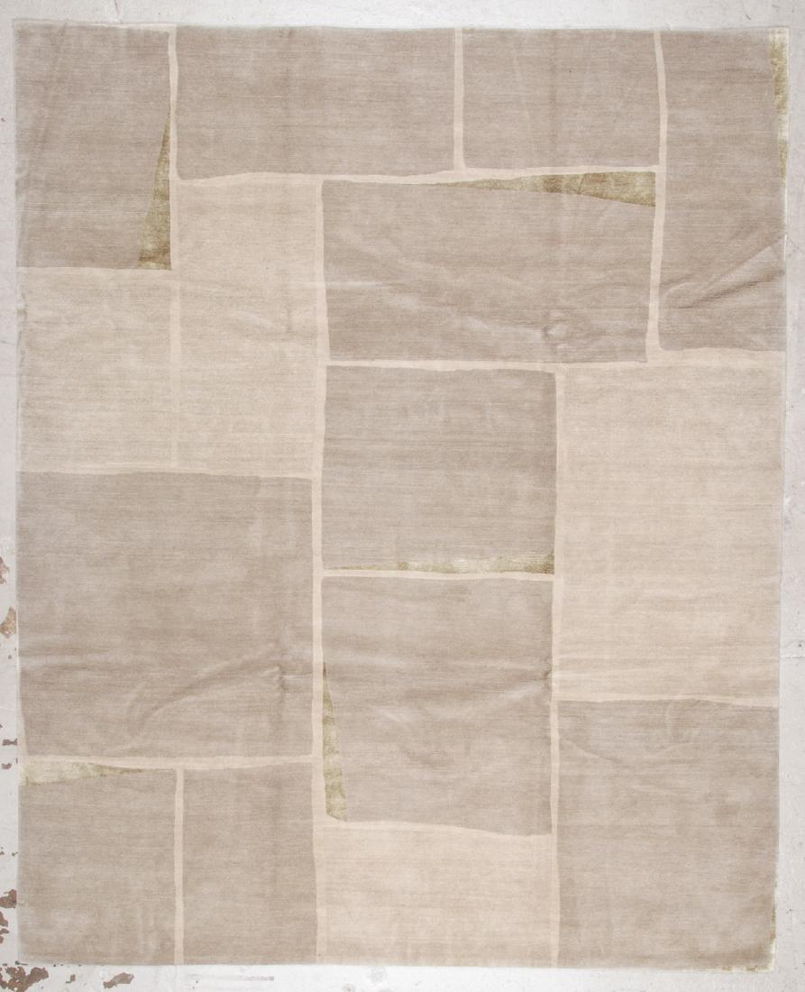 Modern Tibetan Wool & Silk Rug: 8' x 9'10'': Modern Tibetan Wool & Silk Rug, Nepal: 8' x 9'10'' (244 x 300 cm). The Great Cyber Monday No Reserve Rug Auction! No Hidden or Confidential Reserves. Bids Accepted at the Online START PRICE.