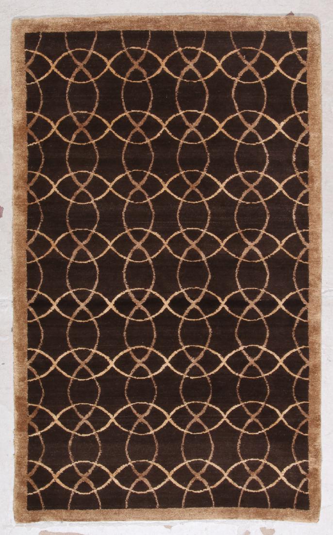 Modern Tibetan Wool & Silk Rug: 3'0'' x 5'0'': Modern Tibetan Wool & Silk Rug, Nepal: 3'0'' x 5'0'' (91 x 60 cm). The Great Cyber Monday No Reserve Rug Auction! No Hidden or Confidential Reserves. Bids Accepted at the Online START PRICE.