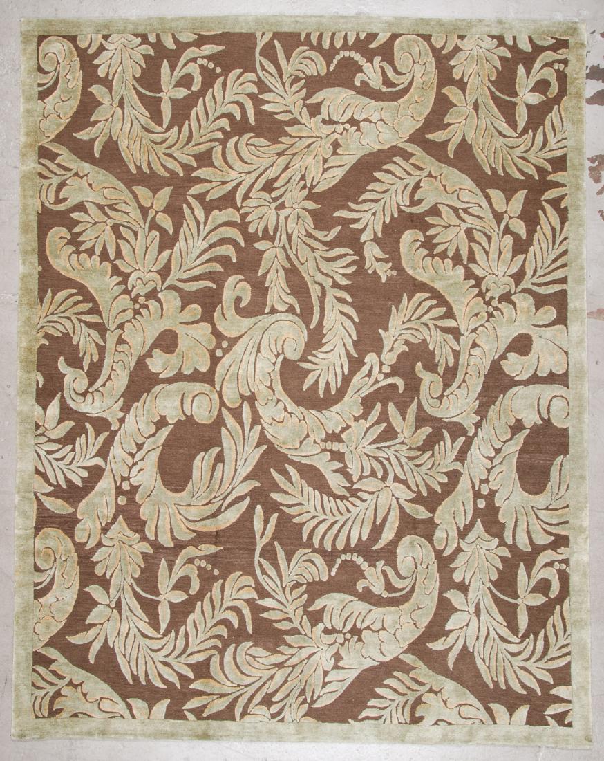 Modern Tibetan Wool & Silk Rug: 7'11'' x 10'1'': Modern Tibetan Wool & Silk Rug, Nepal: 7'11'' x 10'1'' (241 x 307 cm). The Great Cyber Monday No Reserve Rug Auction! No Hidden or Confidential Reserves. Bids Accepted at the Online START PRICE.