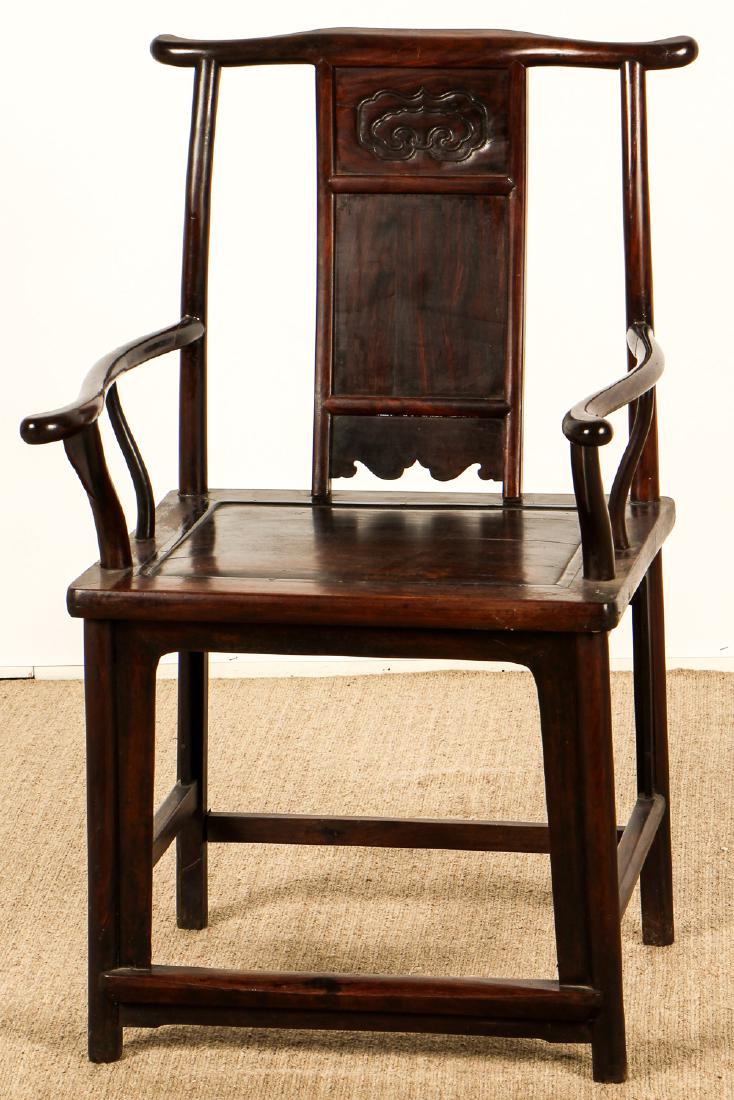 Chinese Hardwood Chair: Chinese Hardwood Chair. Size: 38'' x 23'' x 21'' (97 x 58 x 53 cm).