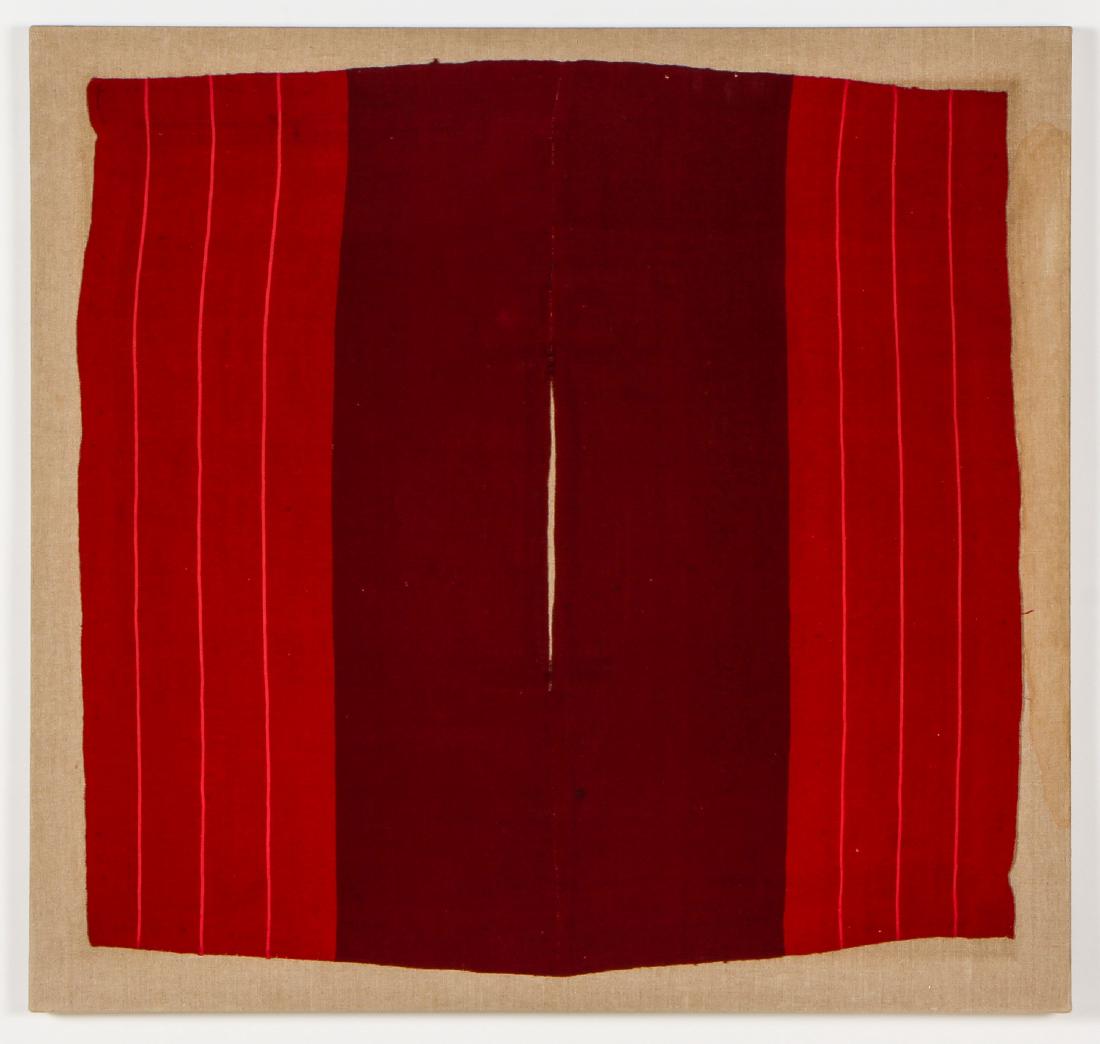 Finely Woven South American Poncho/Textile: Finely woven South American poncho/textile, framed. Can be removed from frame. Size: 33'' x 34'', 84 x 86 cm (object); 36'' x 38'', 91 x 97 cm (frame).