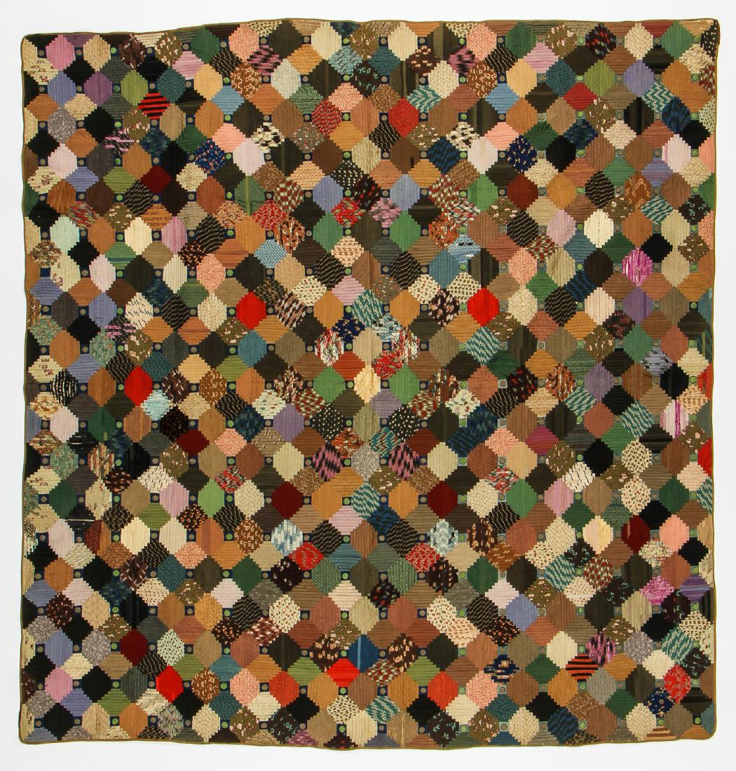 Antique American Quilt: Antique American Quilt. Size: 78'' x 75'' (198 x 191 cm). Ex collection: Nancy Brorby, Tucson, Az.