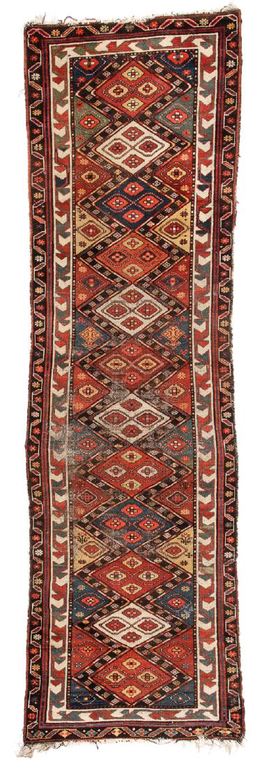 Antique Northwest Persian Hall Rug: 3'2'' x 11' (97 x: Antique Northwest Persian Hall Rug, late 19th c: 3'2'' x 11' (97 x 335 cm).
