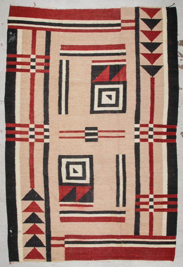 Early 20th c. Art Deco Flatweave Rug: 9'6'' x 14': Early 20th c. Art Deco Flatweave Rug from "British India", in the manner of Marion Dorn or her contemporaries: 9'6'' x 14' (290 x 427 cm).
