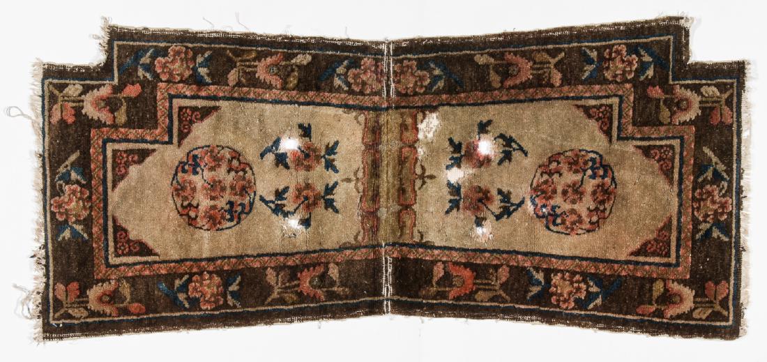 Antique Chinese Saddle Rug: 1'9'' x 4' (1 of 7)