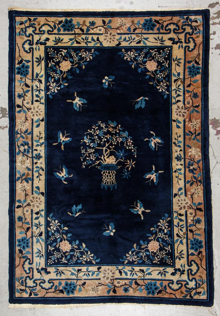 Fine Antique Blue Peking Rug, China: 6'1'' x 8'10'' (1 of 7)