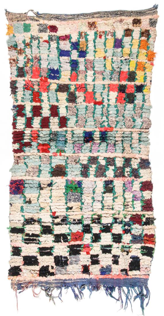 Vintage Moroccan Rug: 3'2'' x 6'1'': Vintage Moroccan Rug, Morocco: 3'2'' x 6'1'' (97 x 185 cm).