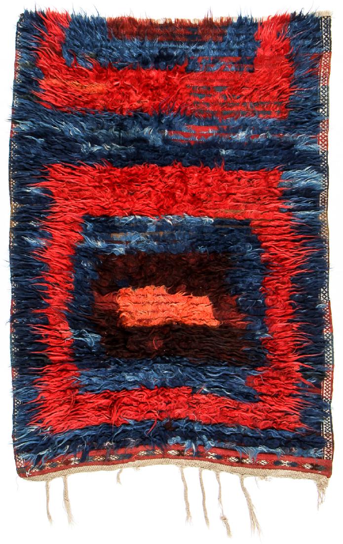 Antique Tulu Rug, Turkey: 3'9'' x 5'6'' (114 x 168 cm): Antique Tulu Rug, Turkey, reduced size. Size: 3'9'' x 5'6'' (114 x 168 cm).