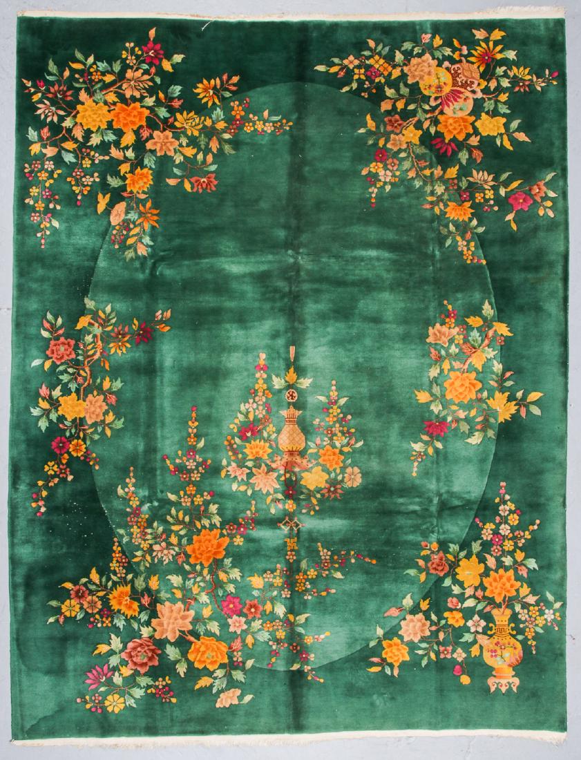 Nichols Art Deco Rug, China, Early 20th C.: 9' x 11'8'' (1 of 6)