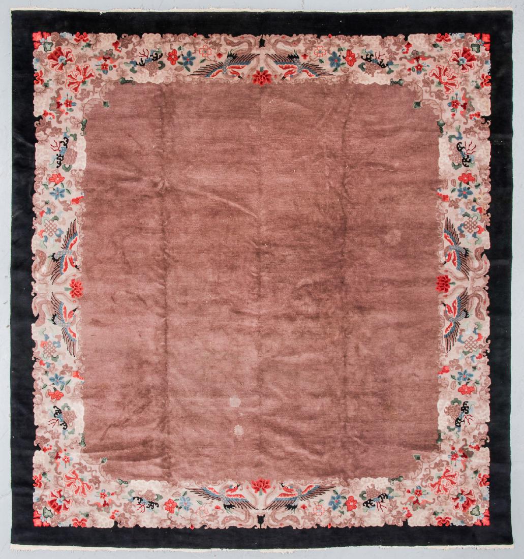 Antique Art Deco Rug, China: 10'11'' x 11'9'': Antique Art Deco Rug, China: 10'11'' x 11'9'' (333 x 358 cm).