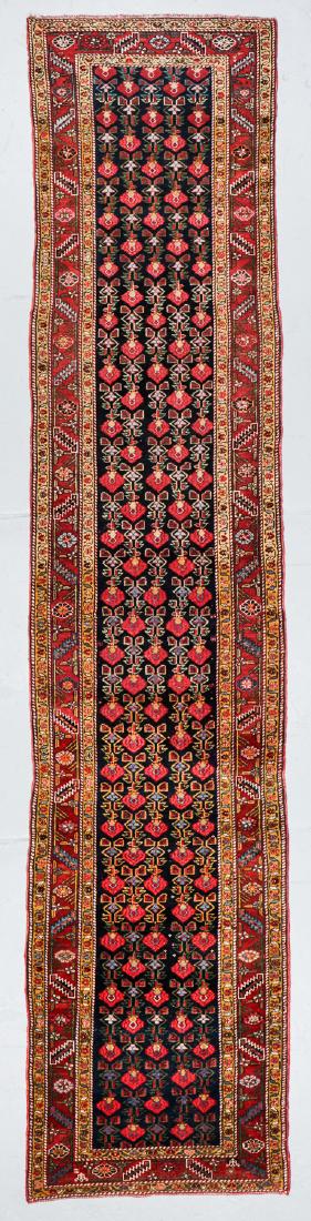 Antique West Persian Kurd Rug: 3'7'' x 15'11'' (1 of 6)