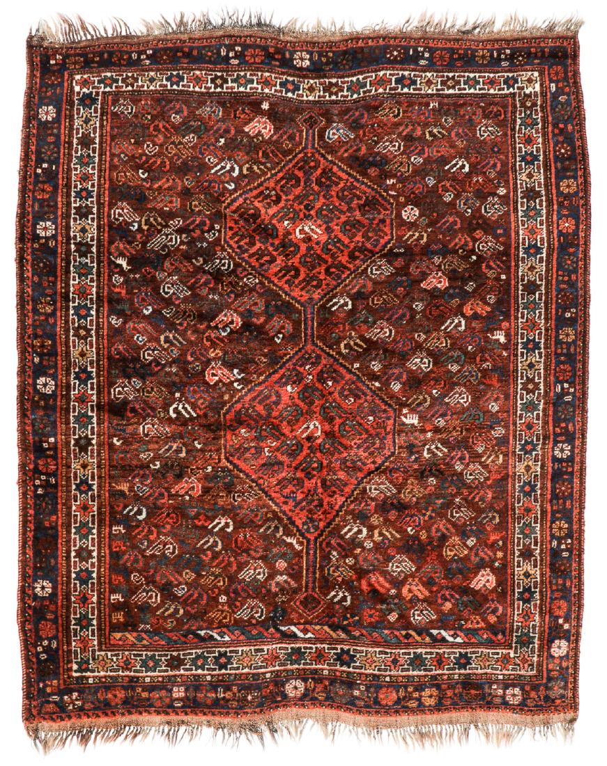 Antique Afshar Rug, Persia: 5'2'' x 6'2'' (1 of 7)