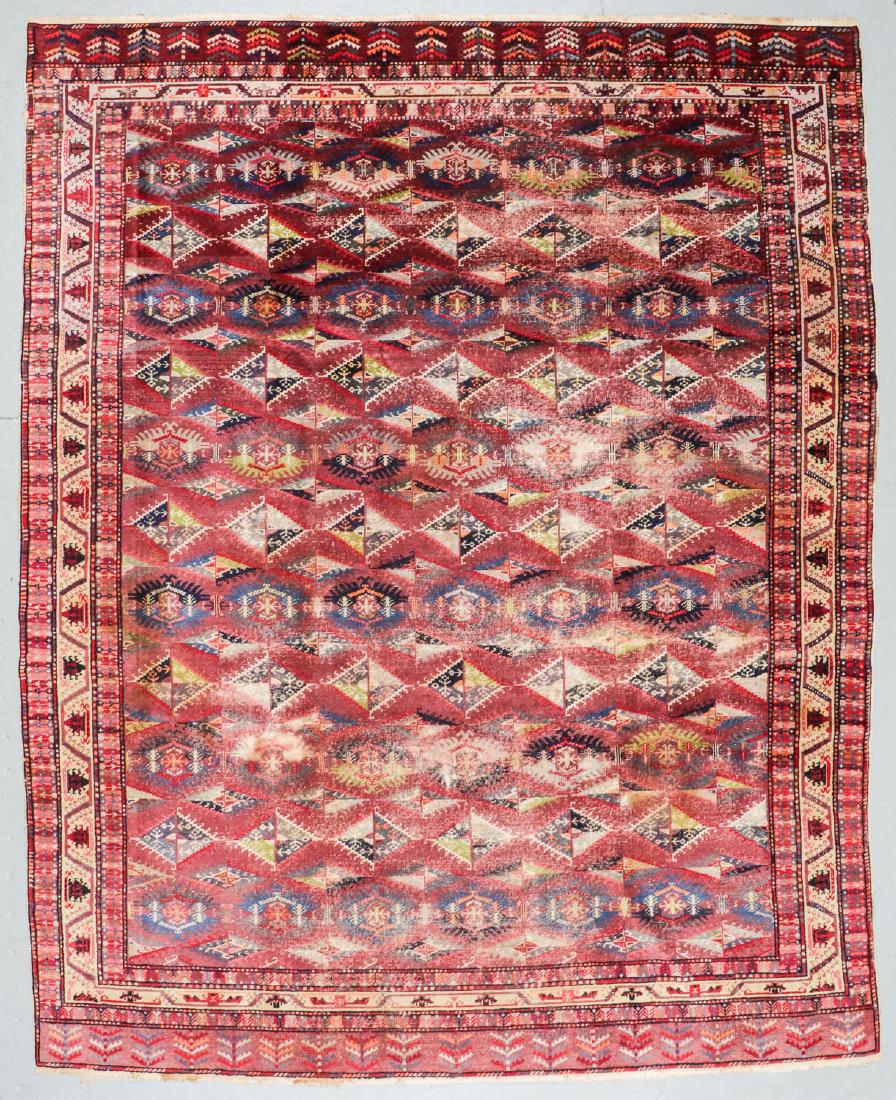 Antique Central Asian Rug: 9'9'' x 12'3'': Antique Central Asian Rug: 9'9'' x 12'3'' (297 x 373 cm).