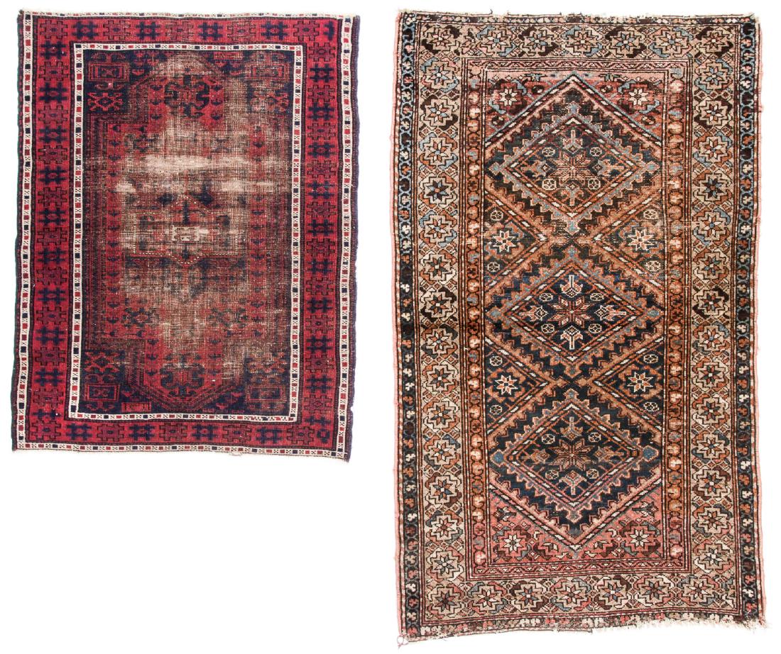 2 Antique Hamadan and Beluch Rugs (1 of 3)