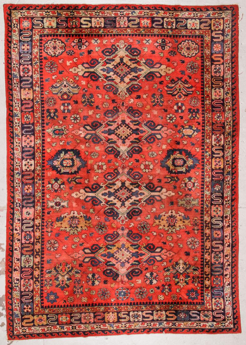 Antique Sumak Style Hooked Rug: 8'1'' x 11'5'' (1 of 7)