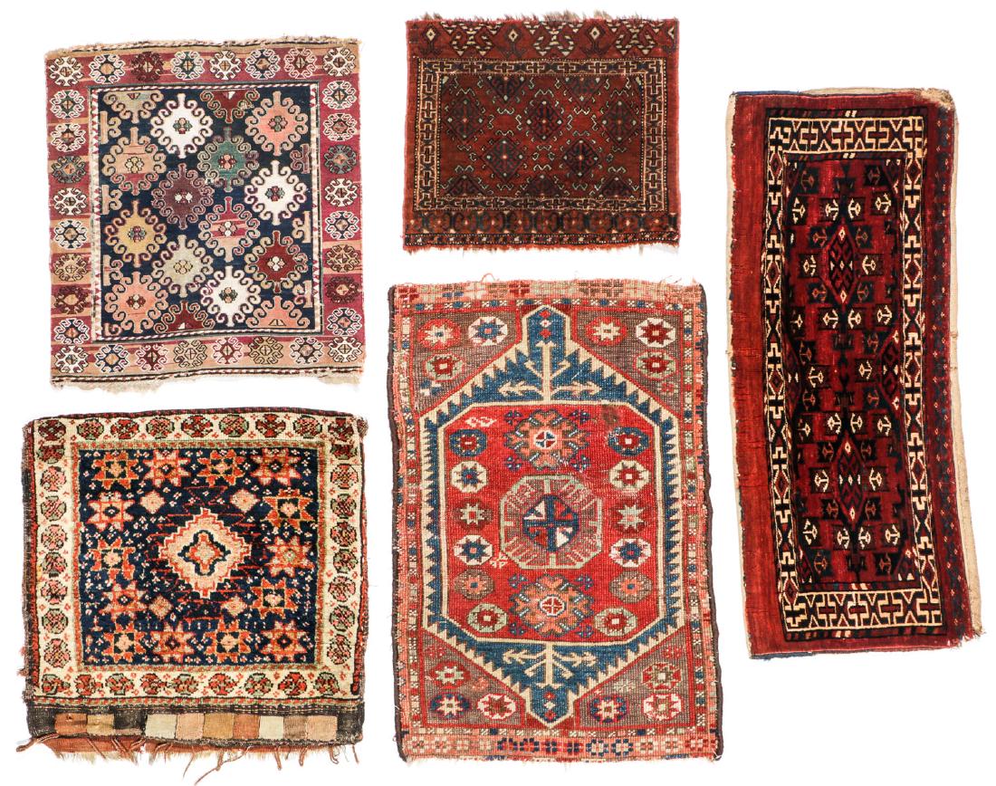 Estate Collection of 5 Antique Small Rugs (1 of 7)