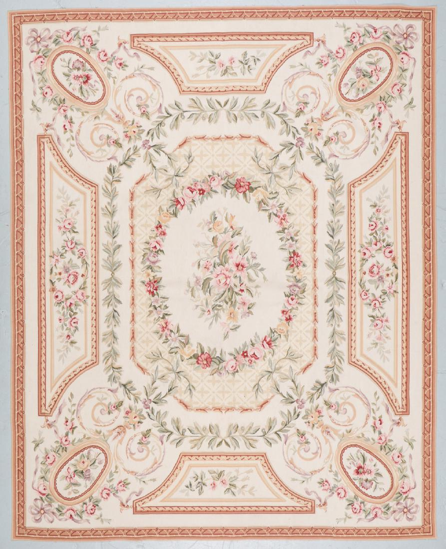 Aubusson Wool Tapestry Carpet: 119'' x 95'' (1 of 7)