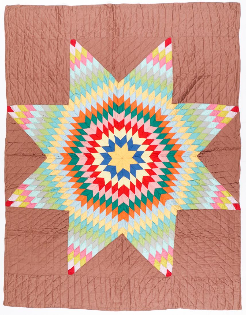 Large Vintage Star of Bethlehem Quilt. Size: 88'' x (1 of 4)