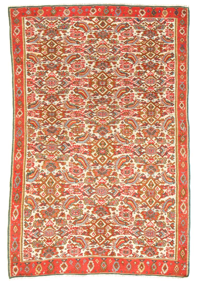 Antique Bidjar Kilim, Persia: 4'2'' x 5'8'' (1 of 6)