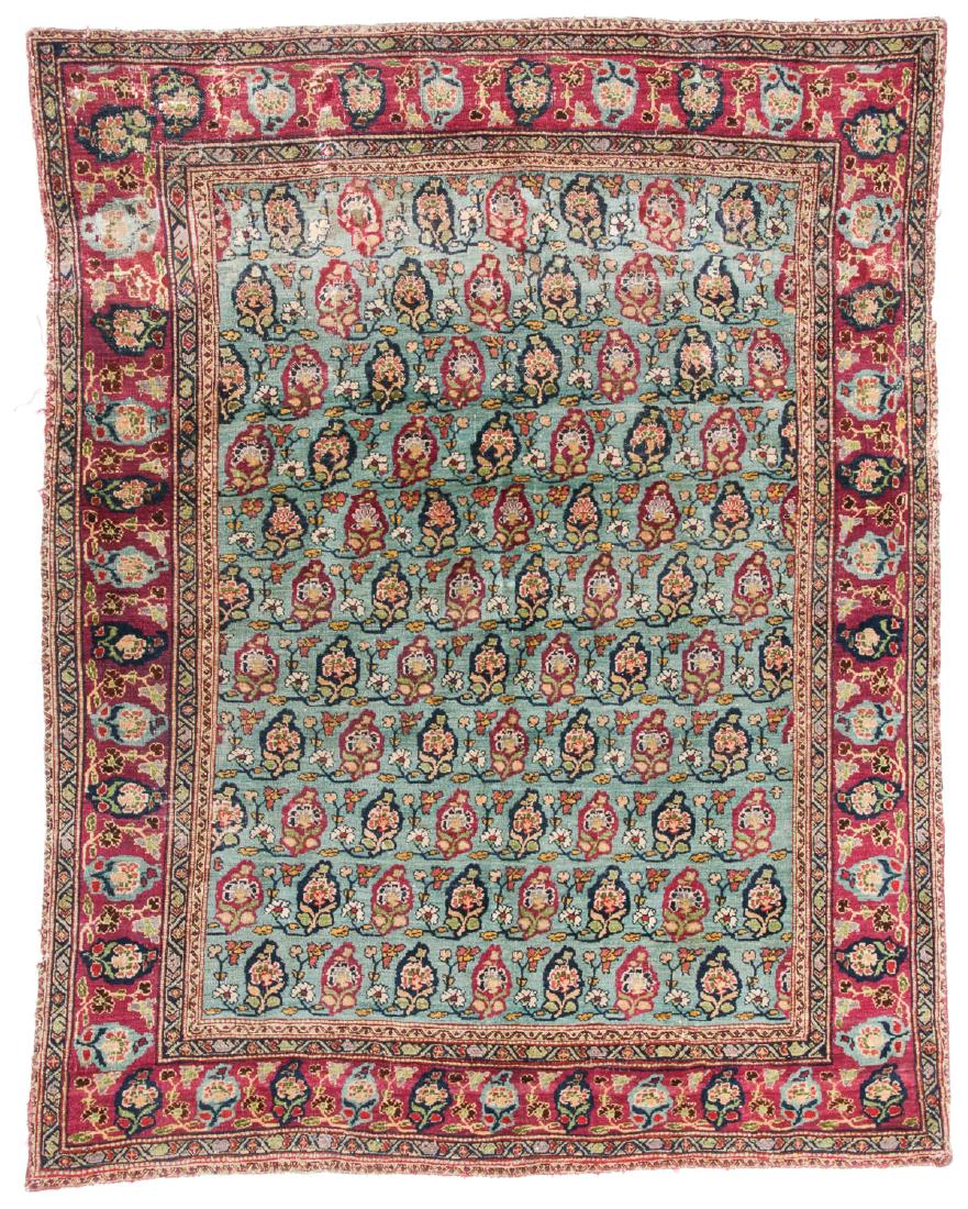 19th C. Agra Rug, India: 5'7'' x 6'10'' (1 of 6)