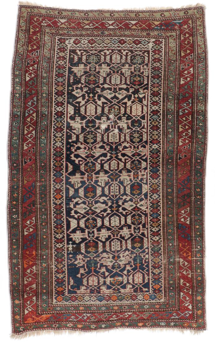 Antique Shirvan Rug, Caucasus: 3'6'' x 5'8'': Antique Shirvan Rug, Caucasus: 3'6'' x 5'8'' (107 x 173 cm). Late 19th c.