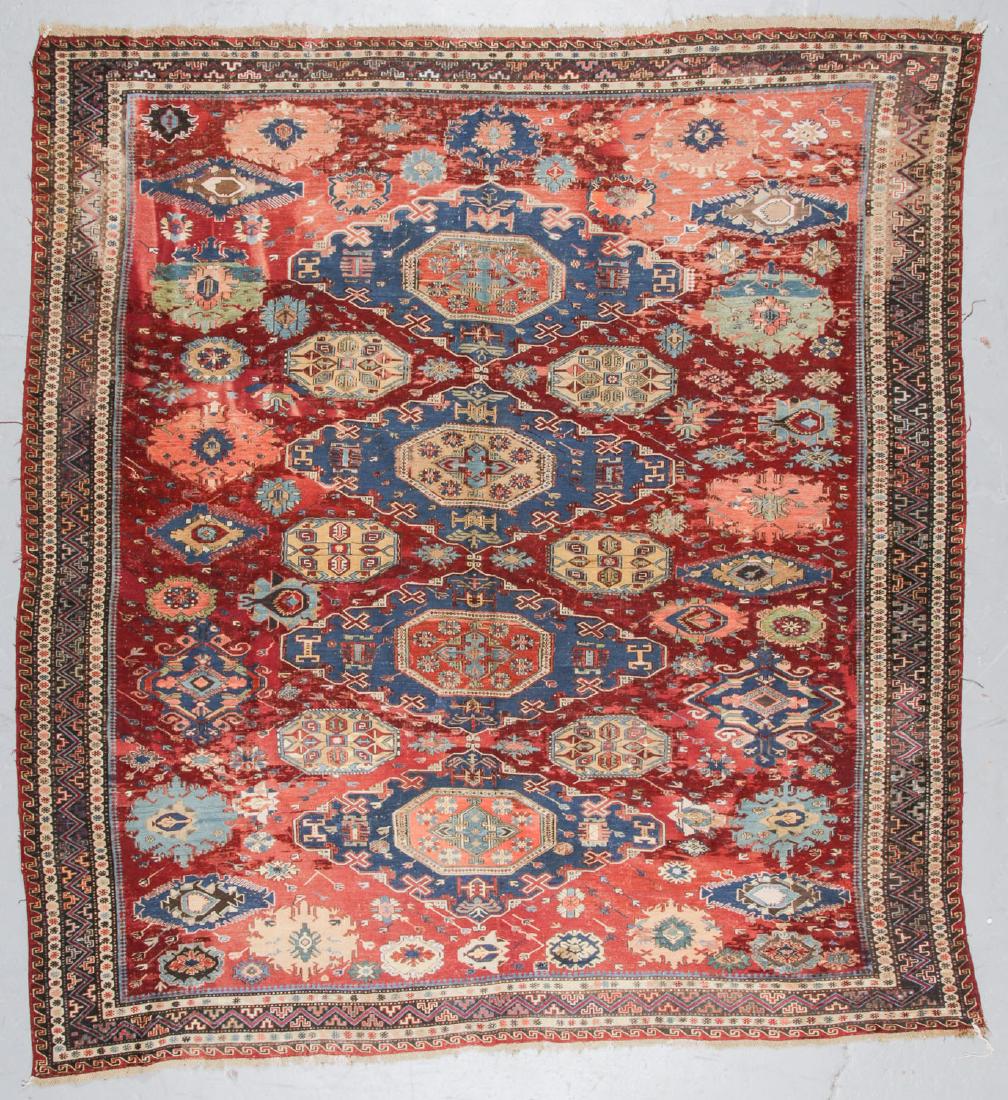 Antique Sumak Rug, Caucasus: 7'8'' x 8'4'' (1 of 7)