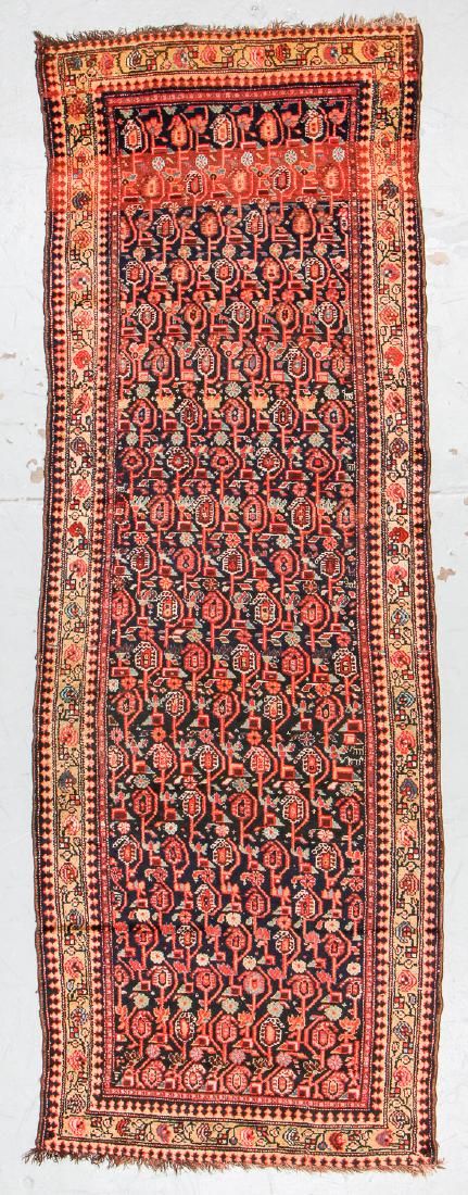 Antique West Persian Kurd Rug: 3'5'' x 10'2'' (1 of 7)