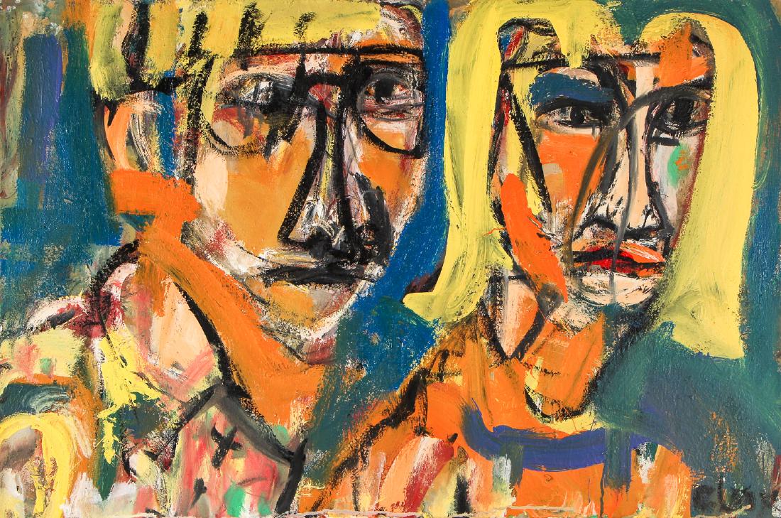 Jim Bloom (American, b. 1968) Mixed Media Painting: Jim Bloom (American, b. 1968) Mixed Media Painting. Size: 24'' x 36'', 61 x 91 cm (stretcher).