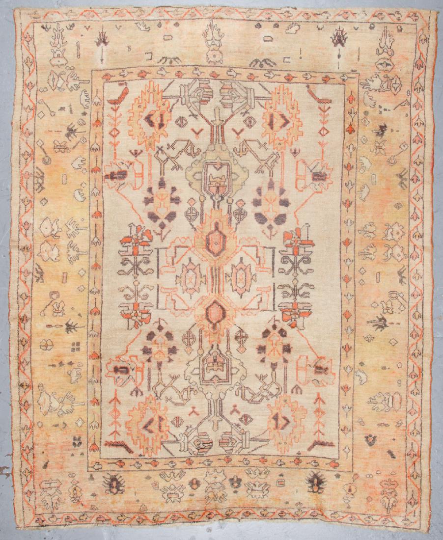 Antique Oushak Rug, Turkey: 8'6'' x 10'5'' (1 of 7)