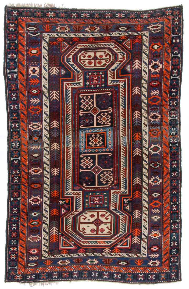 Antique Kuba Rug, Caucasus: 4'2'' x 6'6'' (1 of 7)