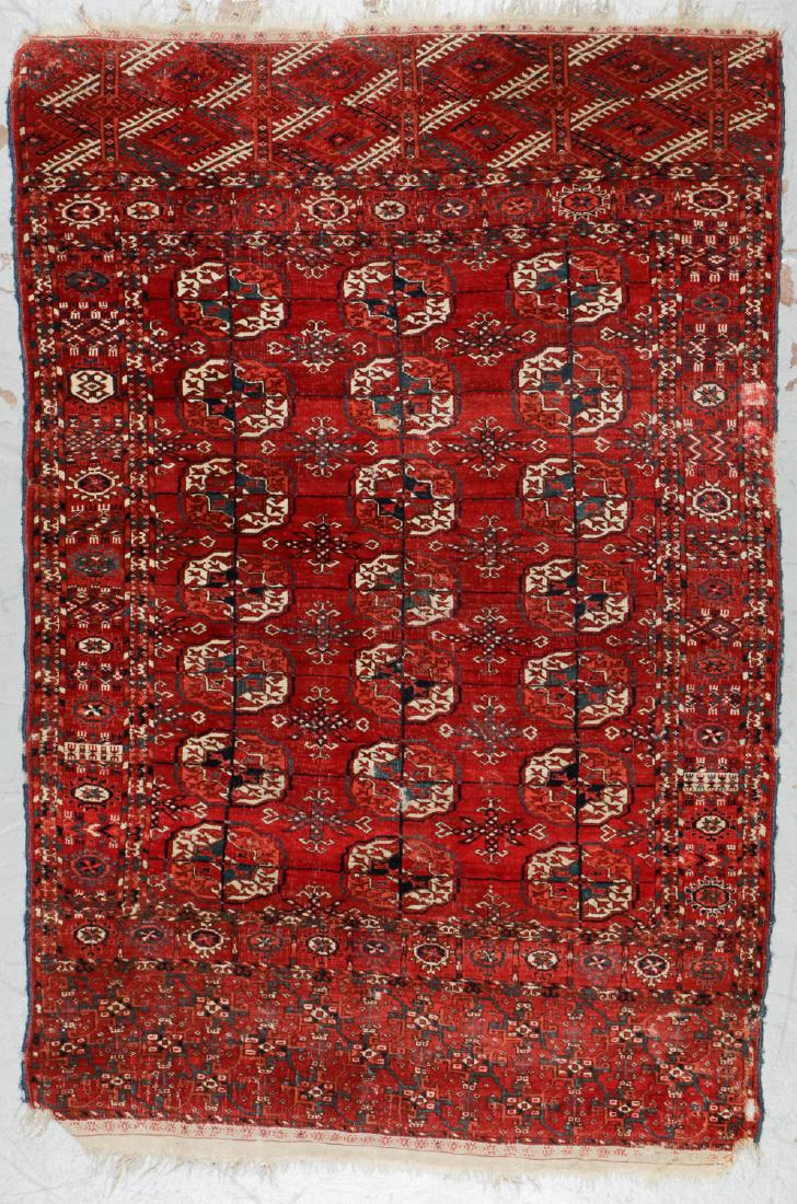 Antique Tekke Rug, Turkmenistan: 3'7'' x 5'6'' (1 of 7)