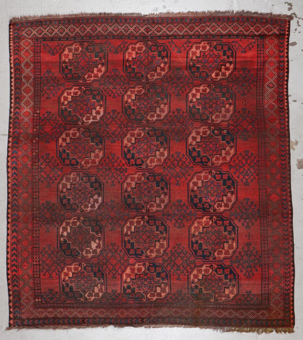 Antique Ersari Main Rug: 8' x 8'11'' (1 of 5)