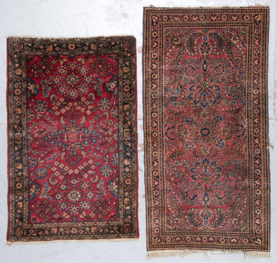 2 Antique Sarouk Mats, Persia (1 of 4)