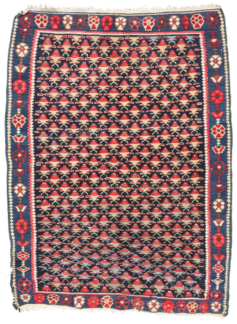 Persian Bidjar Kilim: 3'11'' x 5'2'' (1 of 7)