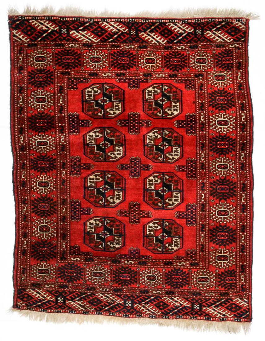 Semi-Antique Tekke Rug: 3'1'' x 3'11'' (1 of 6)