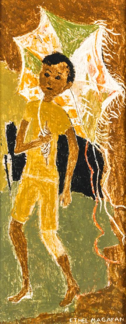 Ethel Magafan (1916-1993) "Boy with Kite" (1 of 5)