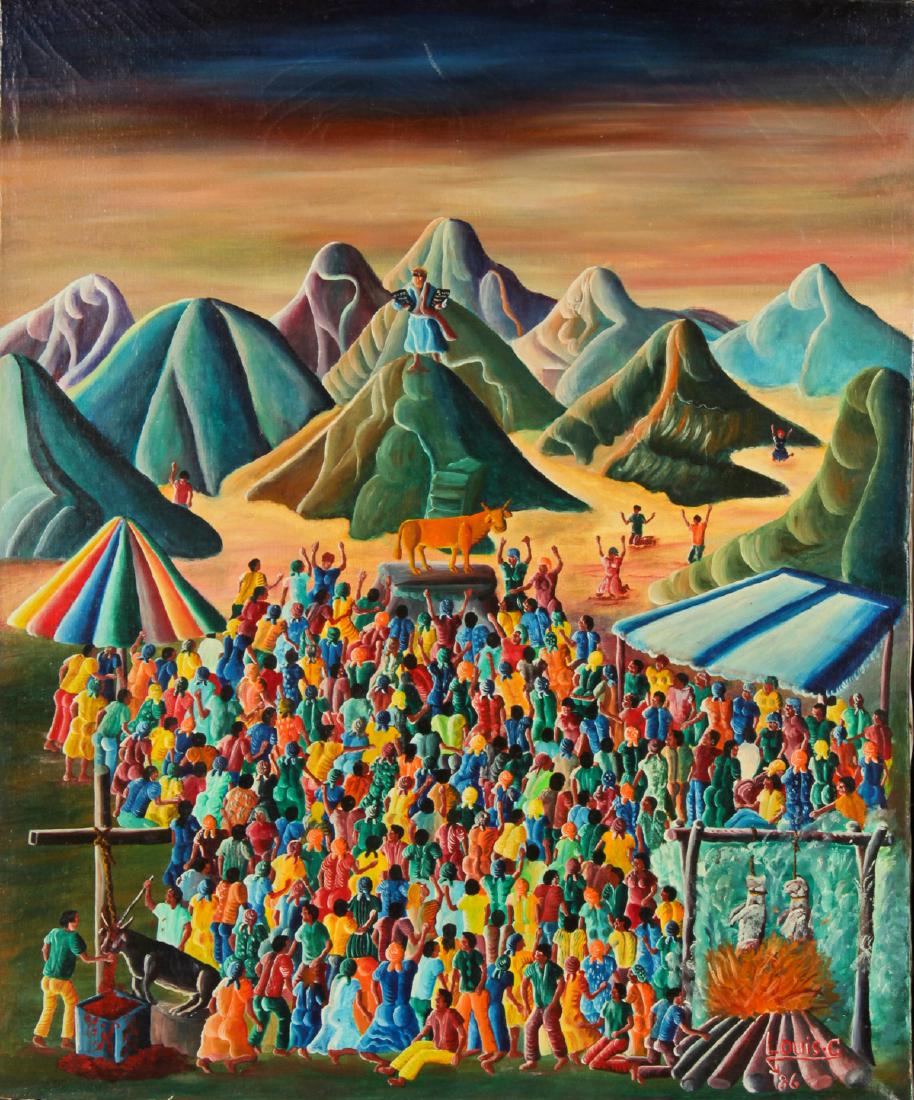 Louis G. (Haitian, 20th c.) Moses and The Ten (1 of 3)