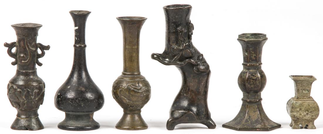 Group of 6 Antique Chinese Miniature Vases (1 of 5)