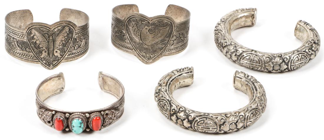 5 Silver Cuff Bracelets (1 of 5)
