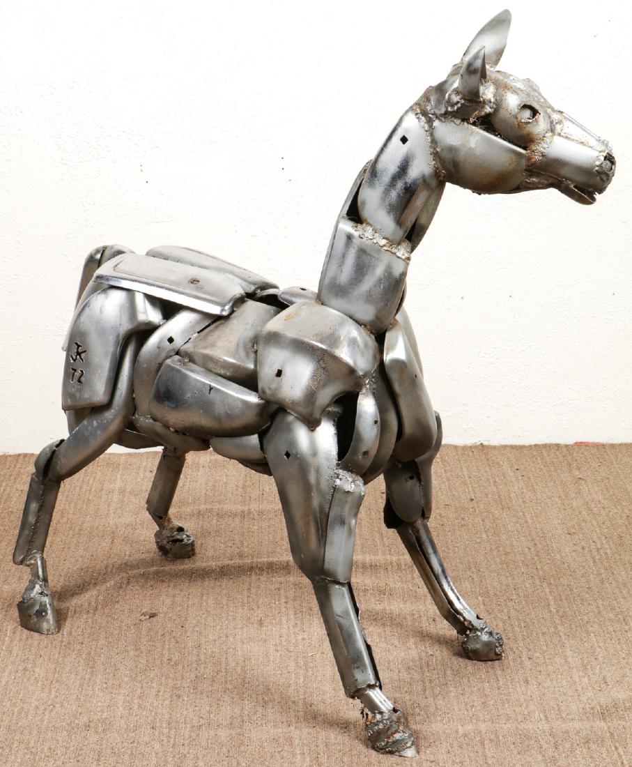 Whimsical Metal Horse Folk Art Sculpture, 20th C. (1 of 8)