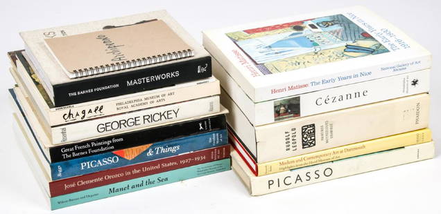 Estate Lot of Fine Art Books: Estate Lot of Fine Art Books including: The Barnes Foundation: Masterworks; Philadelphia Museum of Art and Royal Academy of Arts: Chagall; George Rickey by Nan Rosenthal; Sabarsky Collections: Egon Sc