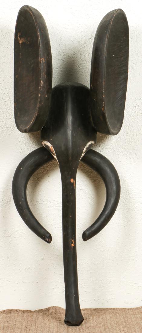 Large Vintage African Sculpture of Elephant Head: 51" H (1 of 7)