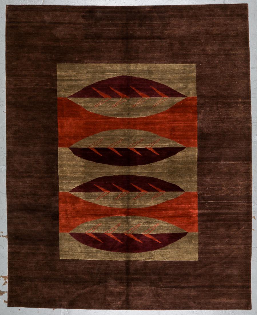 Modern Tibetan Rug: 7'2'' x 8'10'': Modern Tibetan Rug, hand-knotted with naturally dyed hand-spun wool: 7'2'' x 8'10'' (218 x 269 cm). 36 lbs. The Michaelian & Kohlberg Final Rug Liquidation Auction, Thursday, July 12, 10AM EST. Public