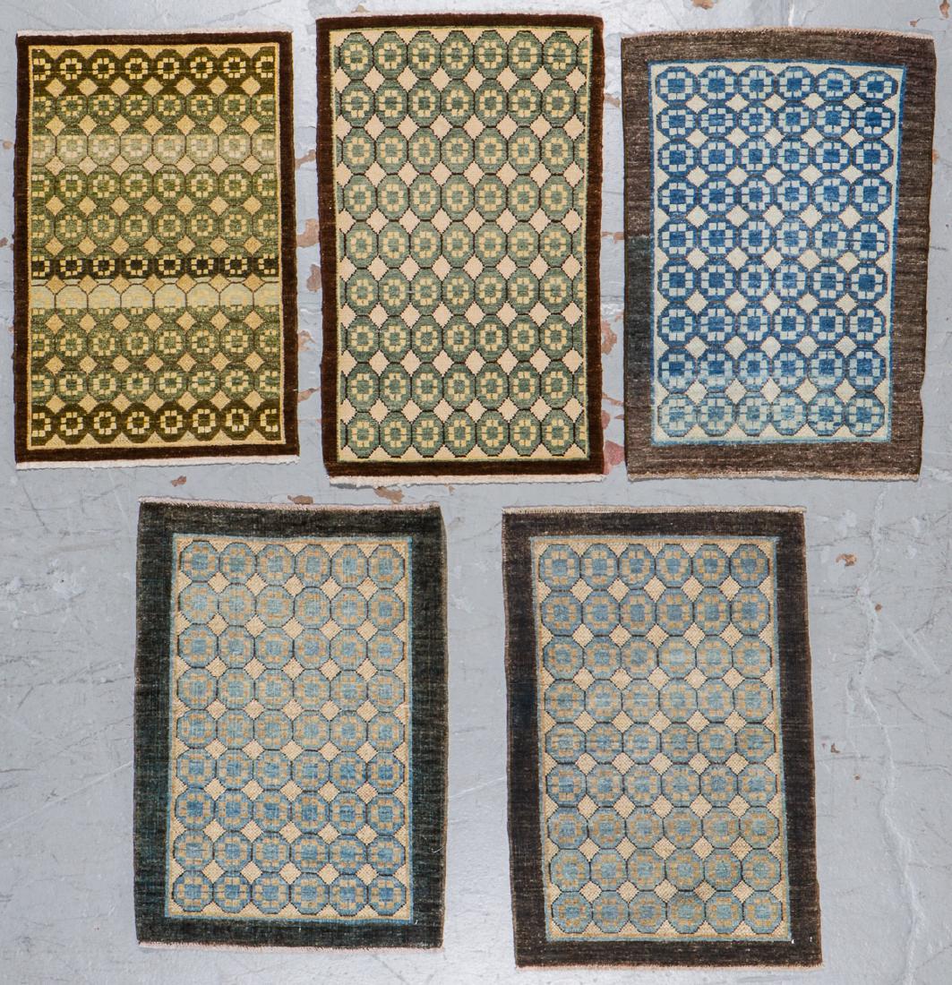 5 Small Khotan Sampler Rugs (1 of 2)