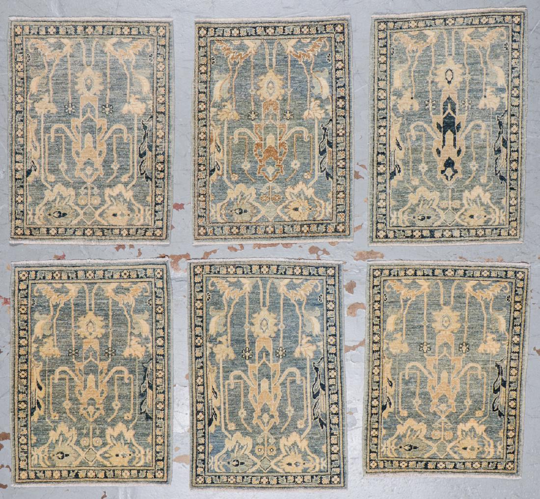 6 Small Oushak Style Sampler Rugs (1 of 3)