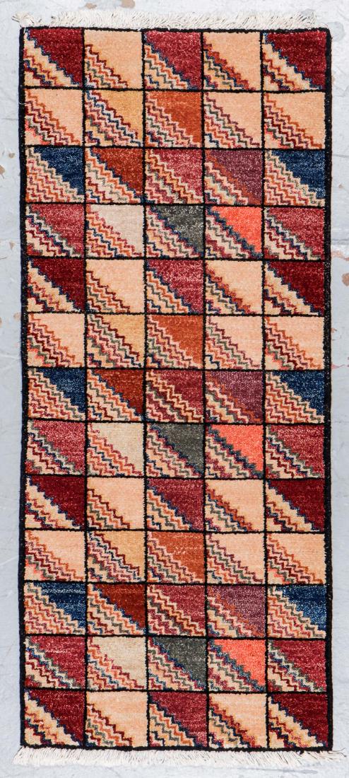 Mid Century Design Wool Rug: 2'7'' x 6'1'' (1 of 2)