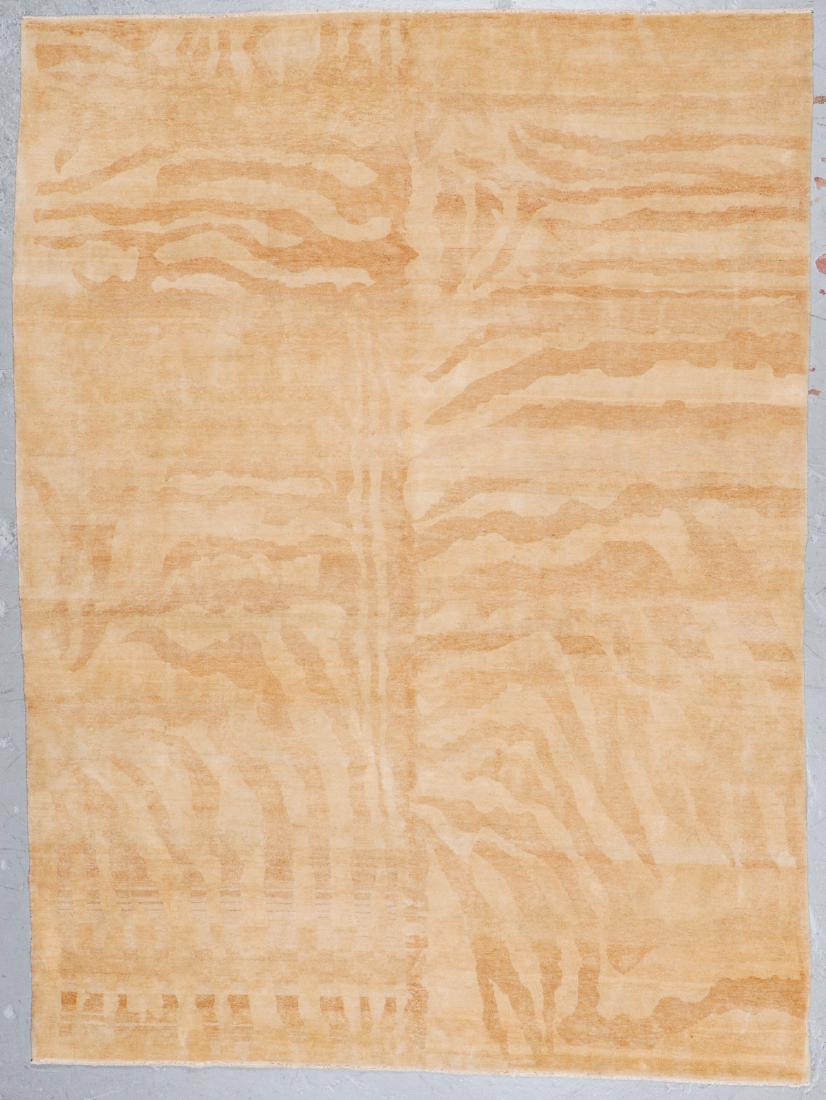 Tibetan Style Zebra Rug: 7'10'' x 10'5'': Tibetan Style Zebra Rug, hand-knotted with naturally dyed hand-spun wool: 7'10'' x 10'5'' (239 x 318 cm). 56 lbs. The Michaelian & Kohlberg Final Rug Liquidation Auction, Thursday, July 12, 10AM EST. 